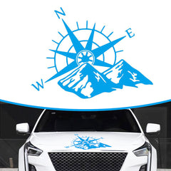 Car Sticker Decal Compass & Mountain 60x45cm For Camper Van Motorhome Car
