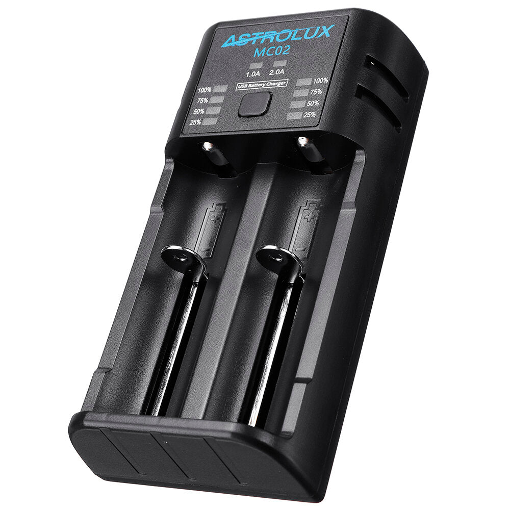 2 in1 USB Charging Mini Battery Charger Portable Mobile Phone Power Bank Current Optional Charger For 18650 21700 26650 Li-ion Battery