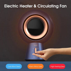 Electric Heater 65° Wide Angle, 6-Gear Ceramic PTC, Desktop/Floor, Low Noise for Home/Office