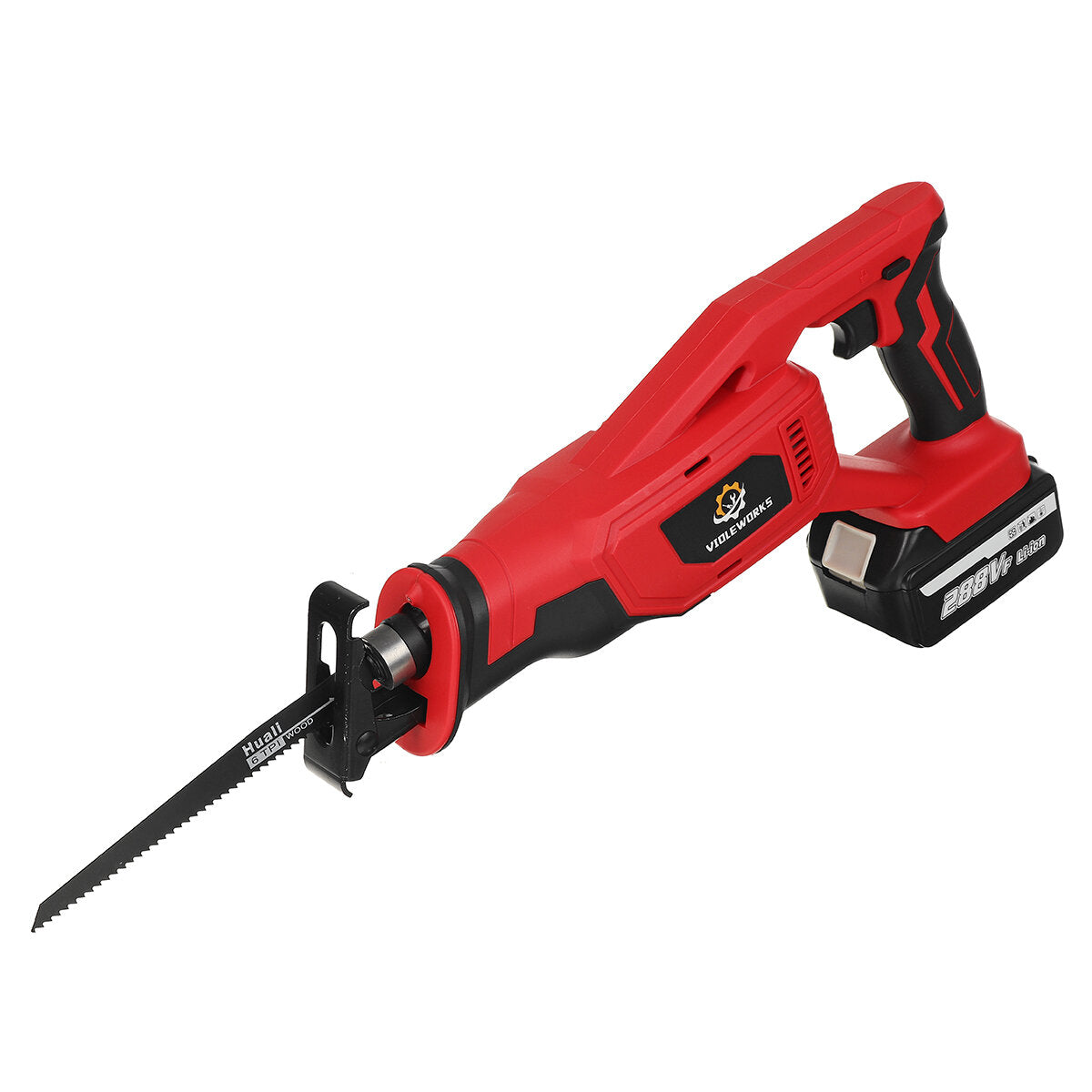 18V Brushless Cordless Reciprocating Saw 4 Blades Woodworking Cutting Tool