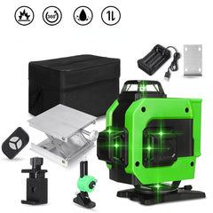 16/12 Line 4D 360 Horizontal Vertical Cross Green Light Laser Level Self-Leveling Measure Super Powerful Laser Beam