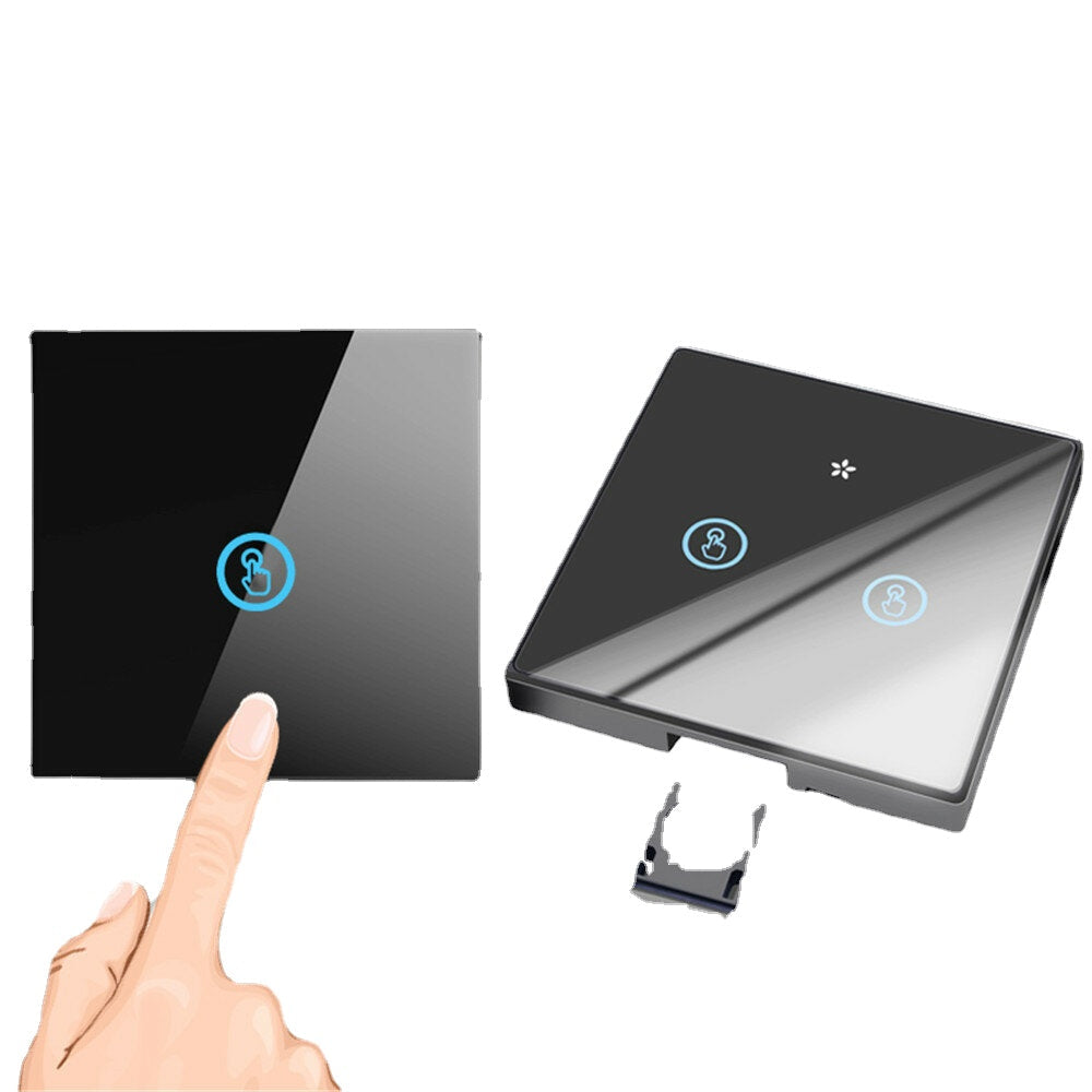 White 1gang Smart Wireless Touch Switch Light 433MHZ RF Remote Control Glass Screen Wall Panel 110V 220V LED Lamp