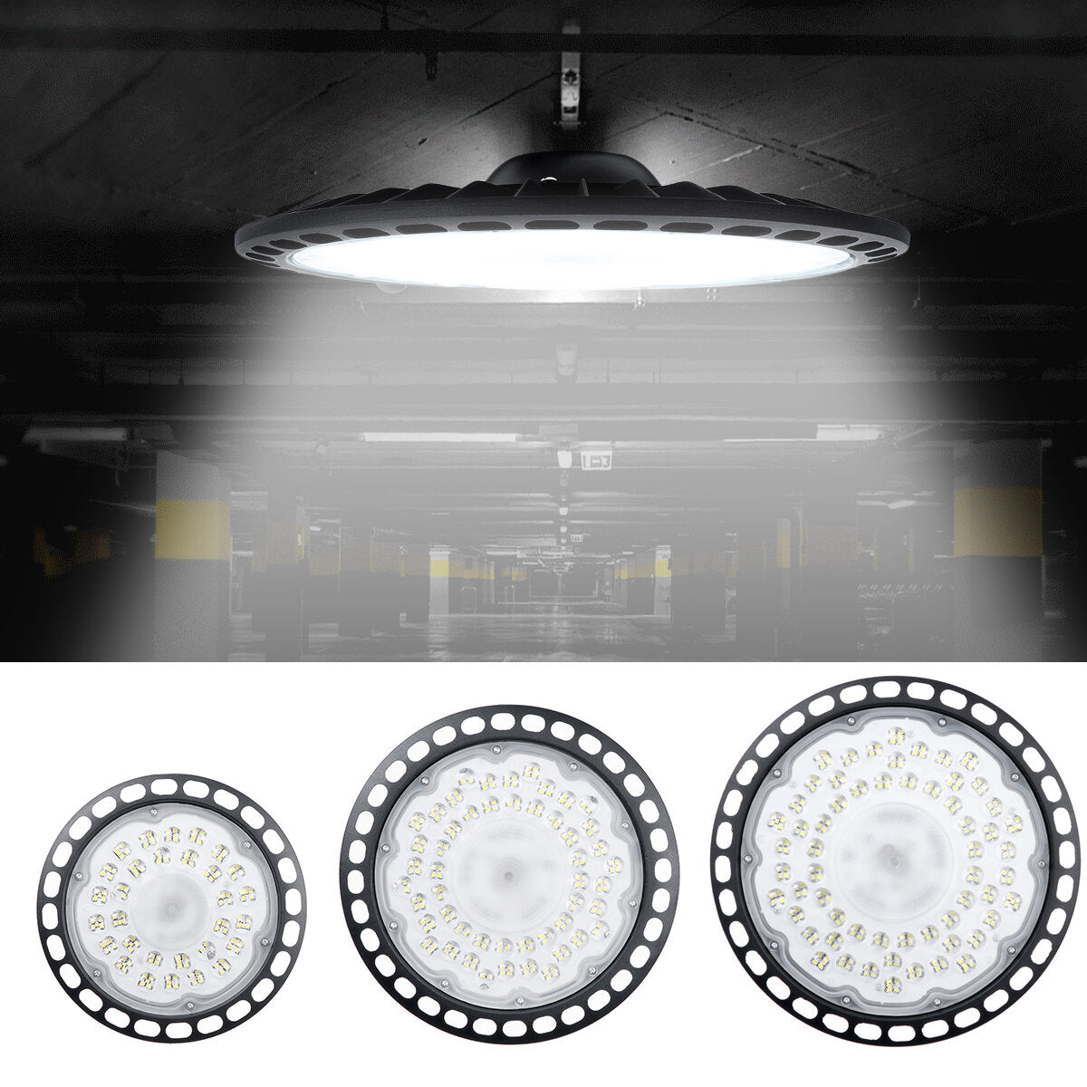 180-260V 100W 150W 200W LED High Bay Light Warehouse LED Shop Light Fixture LED High Bay Luminaire Industrial Highbay Floodlight Hall Lamp