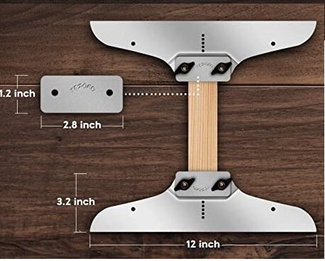 Stair Tread Gauge Stair Layout Tool Wood Stair Jig for Measuring Shelf Laminate Treads and Risers