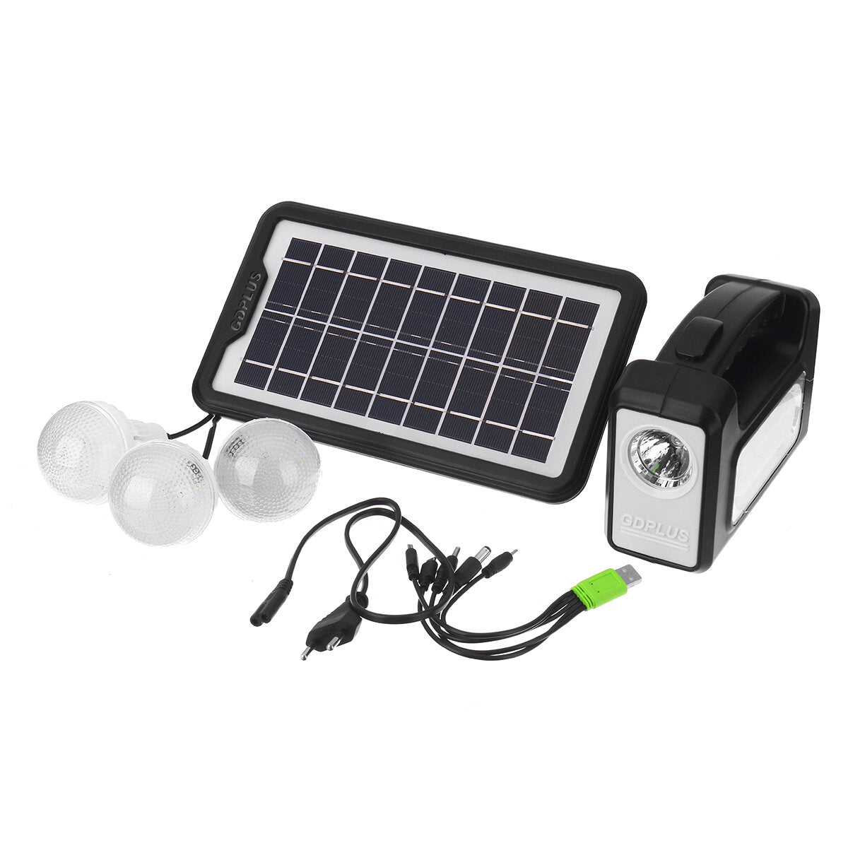 Solar Power Panel Generator LED Light USB Charger Home Outdoor Lighting System