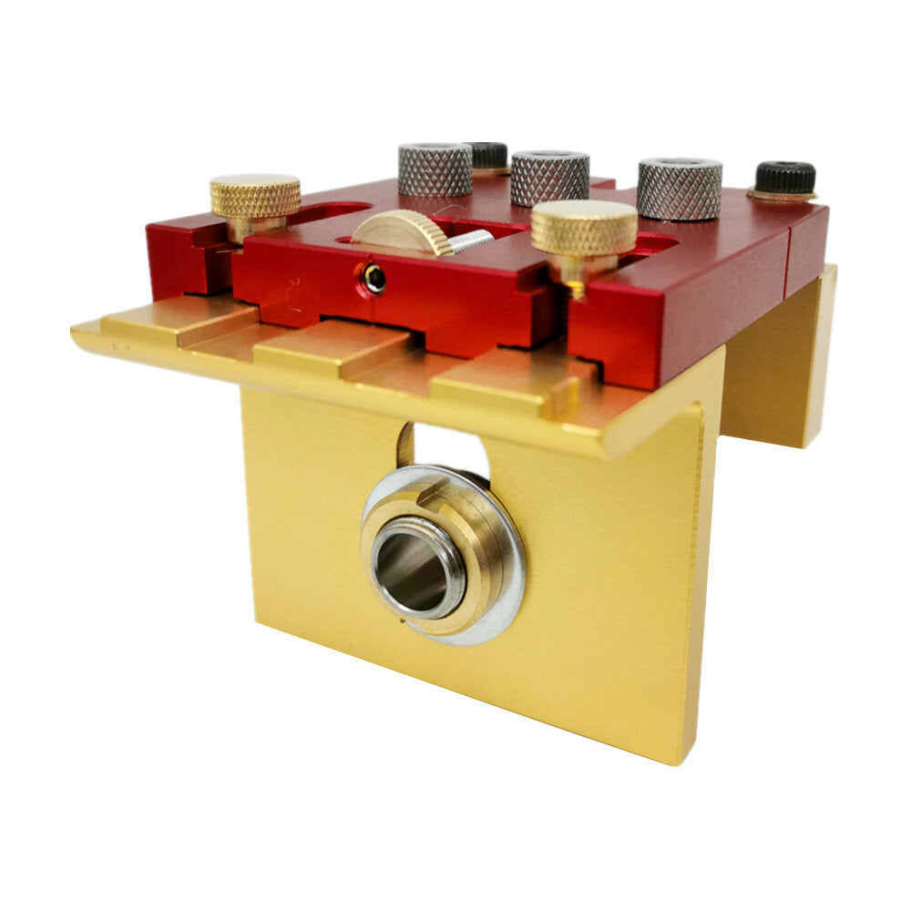 3 In 1 Woodworking Dowelling Jig Adjustable Pocket Hole Jig Kit Wood Drilling Guide Tenon Puncher Locator