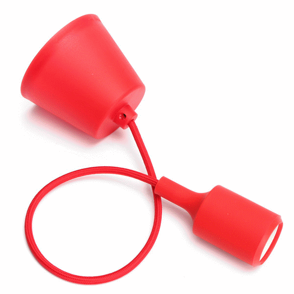 Colorful E27/E26 Silicone Ceiling Lamp Holder Light Socket Customize Rope Cord