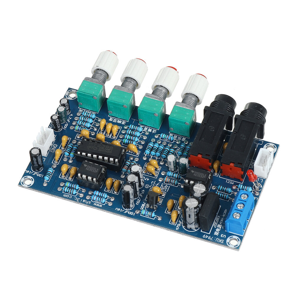 Digital Microphone Amplifier Board Karaoke Reverberation Board Karaoke OK Amplifier Module Dual AC12V