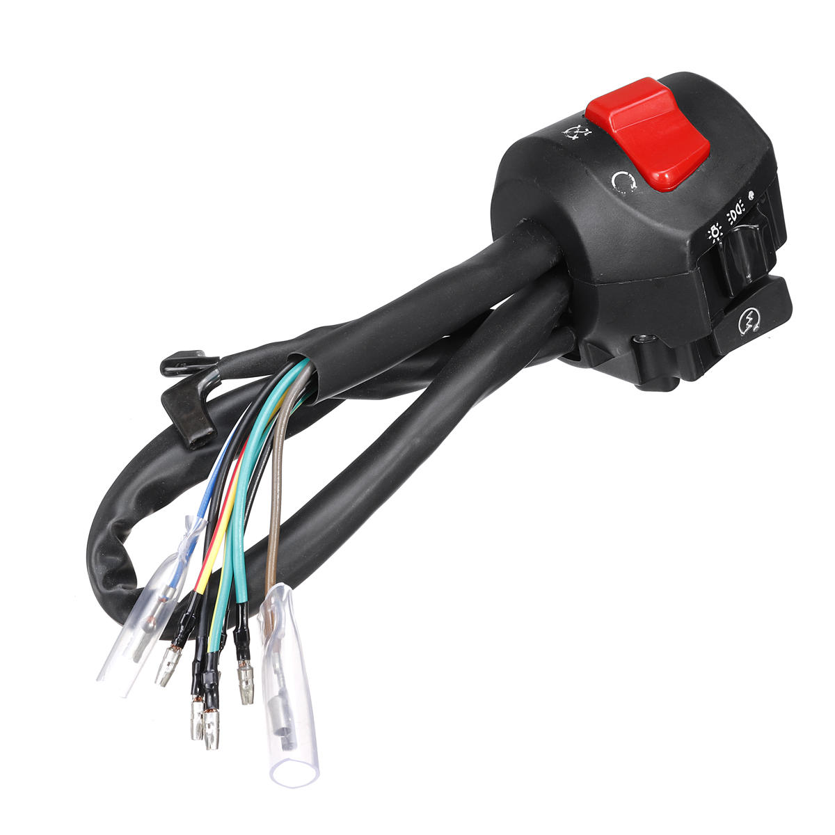 12V Motorcycle 7/8" Handlebar Horn Turn Signal Headlight Electrical Start Switch Double Throttle