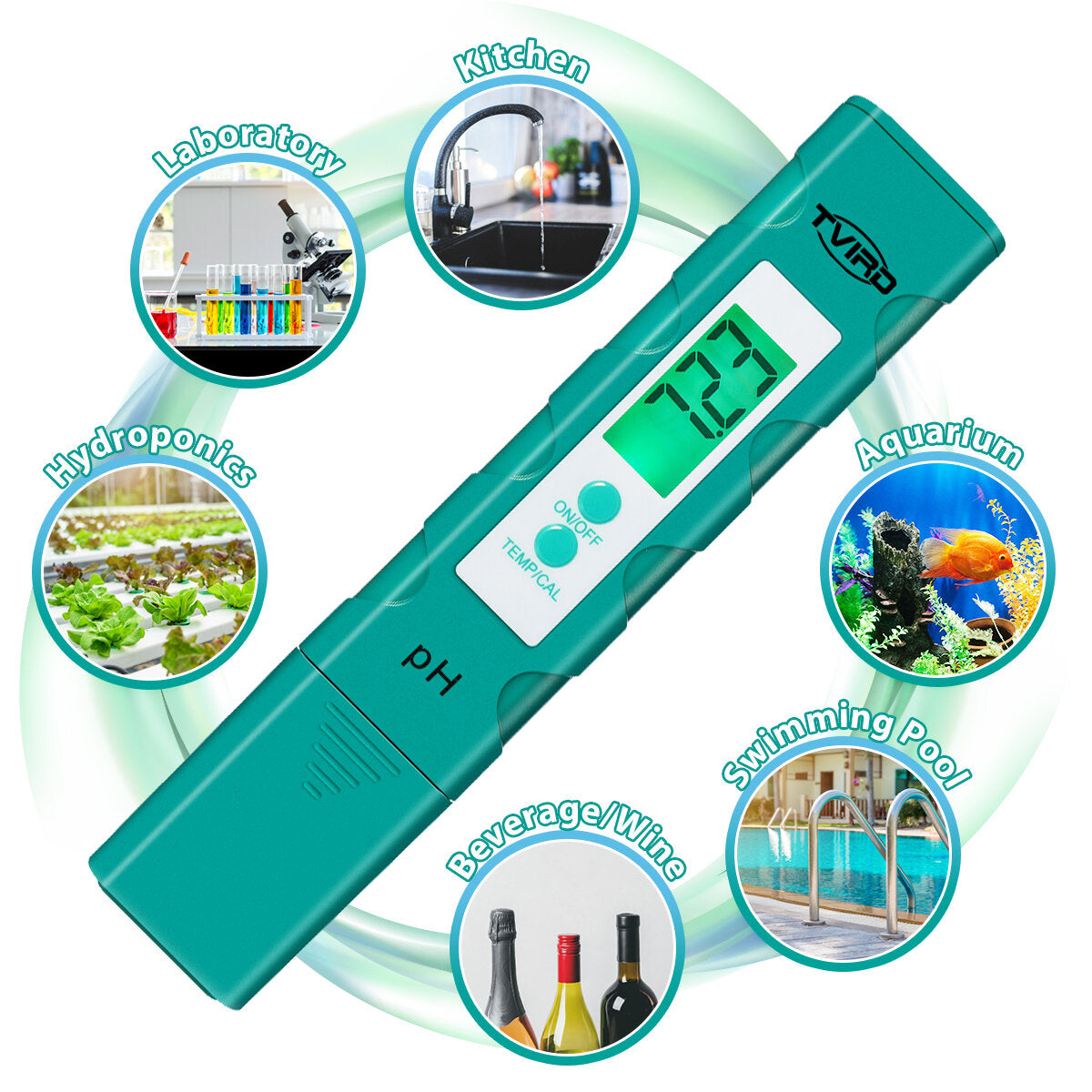 Digital pH Meter Quality Tester for Household Drinking Water Aquarium Hydroponic