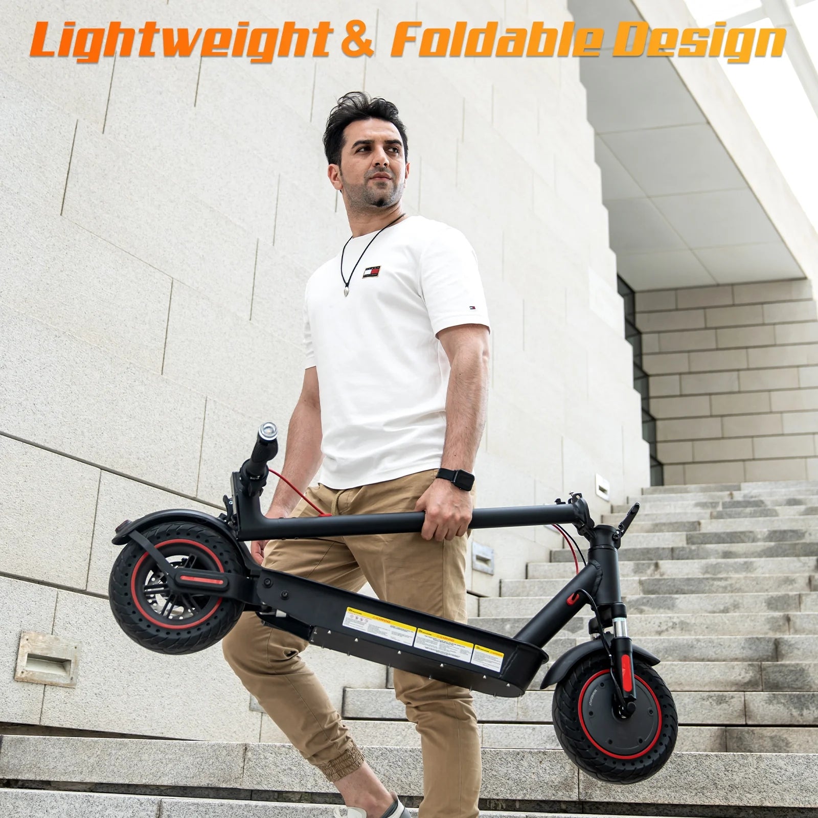 Electric Scooter 36V 11.4AH Battery 500W Motors 10inch Solid Tires 30-40KM Max Mileage 150KG Max Load Folding E-Scooter