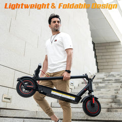 Electric Scooter 36V 11.4AH Battery 500W Motors 10inch Solid Tires 30-40KM Max Mileage 150KG Max Load Folding E-Scooter