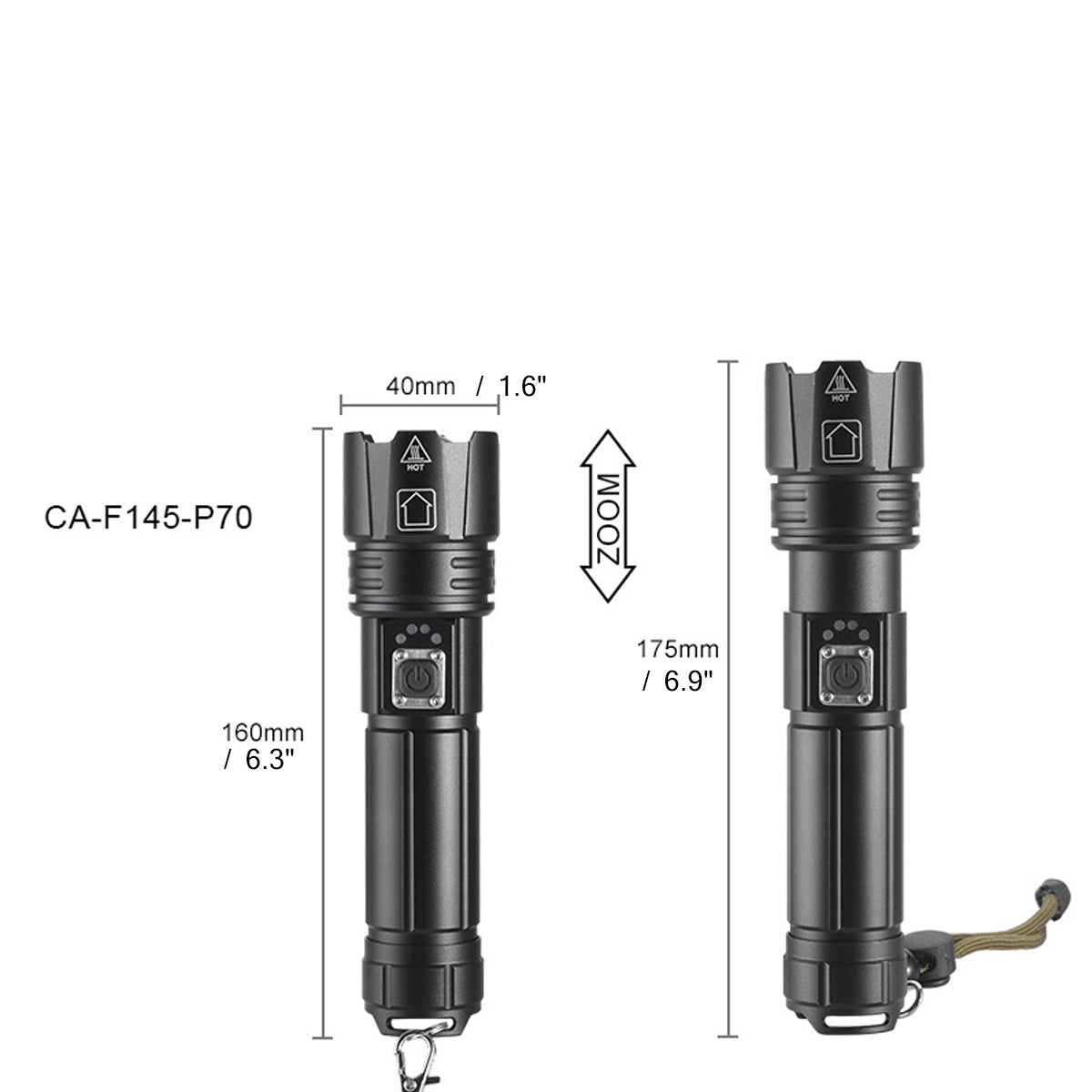 1000LM 300M Long Range SOS 18650 Flashlight USB Rechargeable Mobile Powerbank For Phone