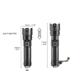 1000LM 300M Long Range SOS 18650 Flashlight USB Rechargeable Mobile Powerbank For Phone