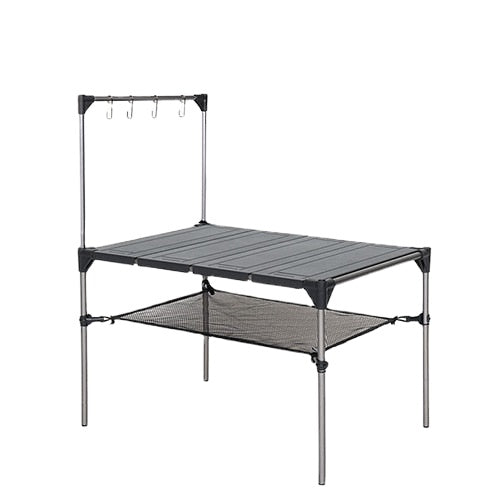 Outdoor Camping Desk Aluminum Alloy Folding Table Portable Picnic Fishing Beer Table Lightweight Rain-Proof Detachable