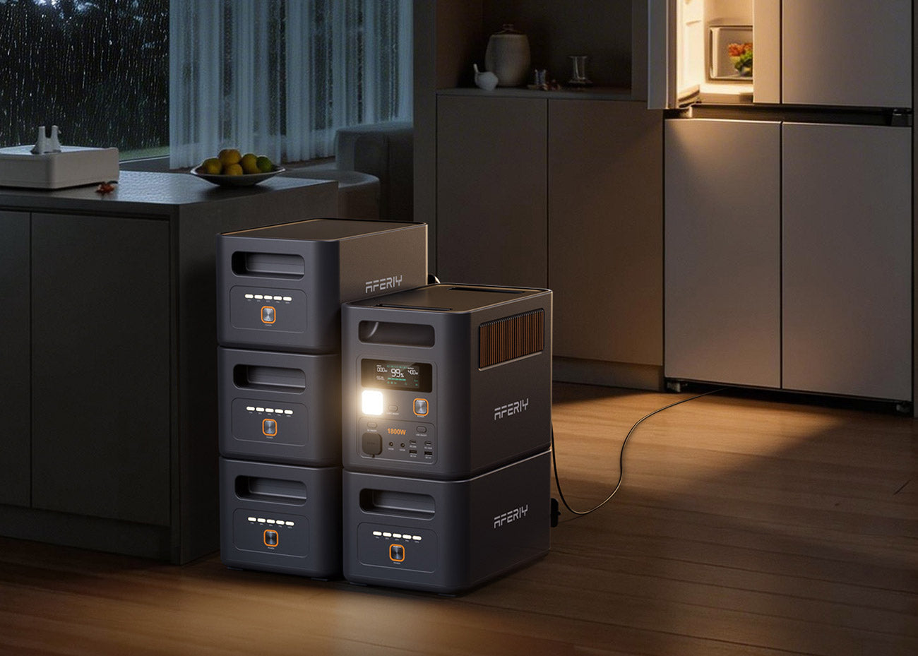 1800W 1024Wh LiFePO4 Portable Power Station, Optional Expansion Battery up to 5120Wh, App Control & UPS for Home, Camping & RV