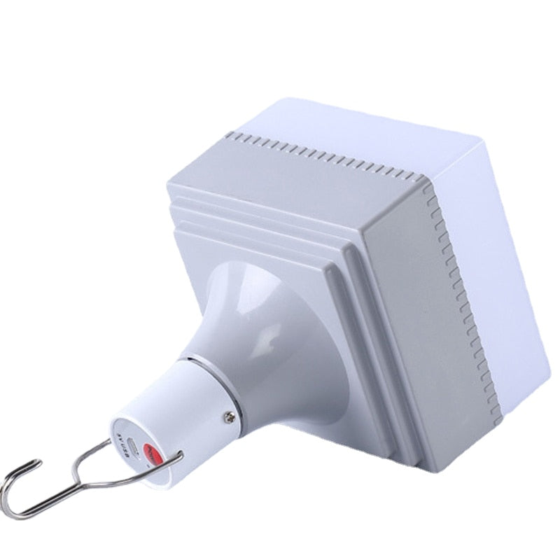 USB Rechargeable Light Bulb Portable Square LED Bulb Lamps BBQ Camping Outdoor Light Bulb Real Power 30W with Hanging Hook