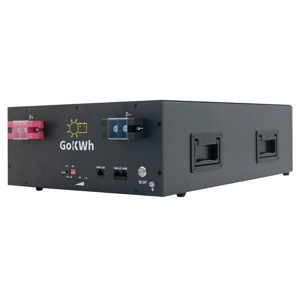 51.2V 100Ah 5120Wh LiFePO4 Energy Storage Battery with Bluetooth Built-in BMS for Home Backup RV and Camping