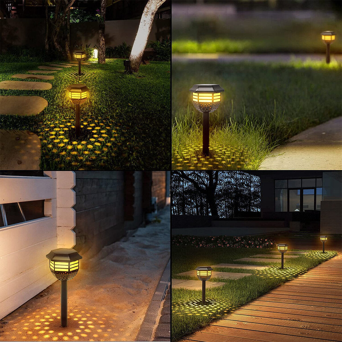 2/4/8pcs Solar Lawn Lights Landscape Garden Villa Decor Lamps LED Ground Lights Plugged