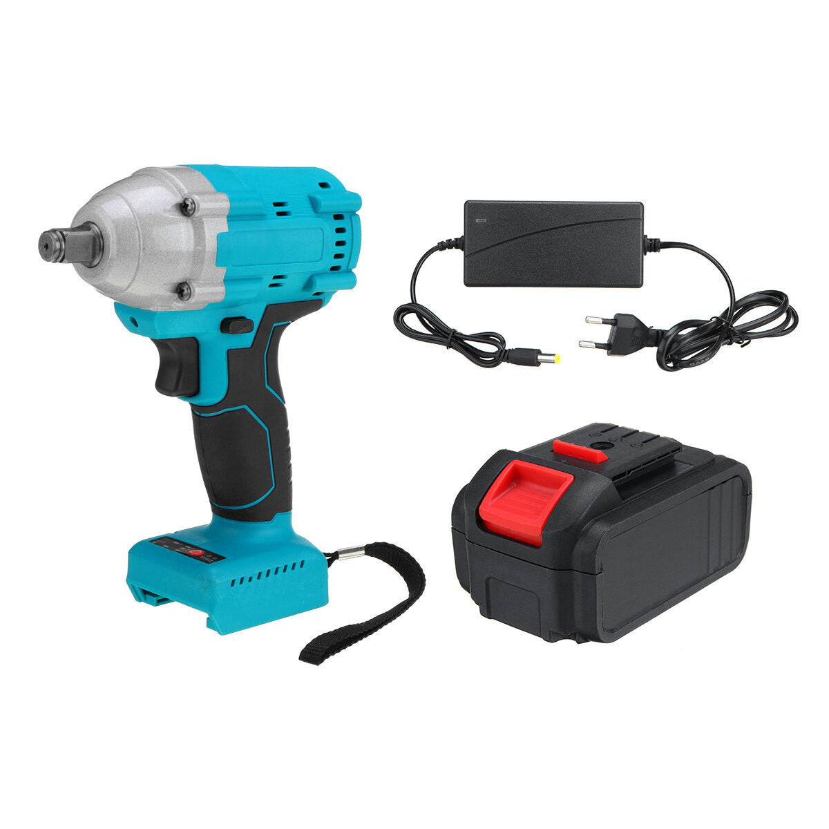 21V 520N.m Electric Cordless Impact Wrench 1/2" Brushless Driver Drill 5pcs Sockets Also Adapted To Makita Battery