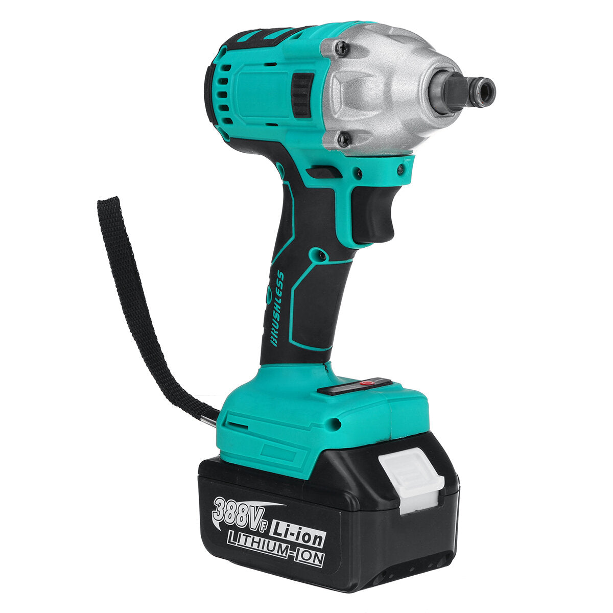 800N.M 1/2" 388VF 22900mAh Electric Wrench Brushless Motor Power Tool with Sleeve