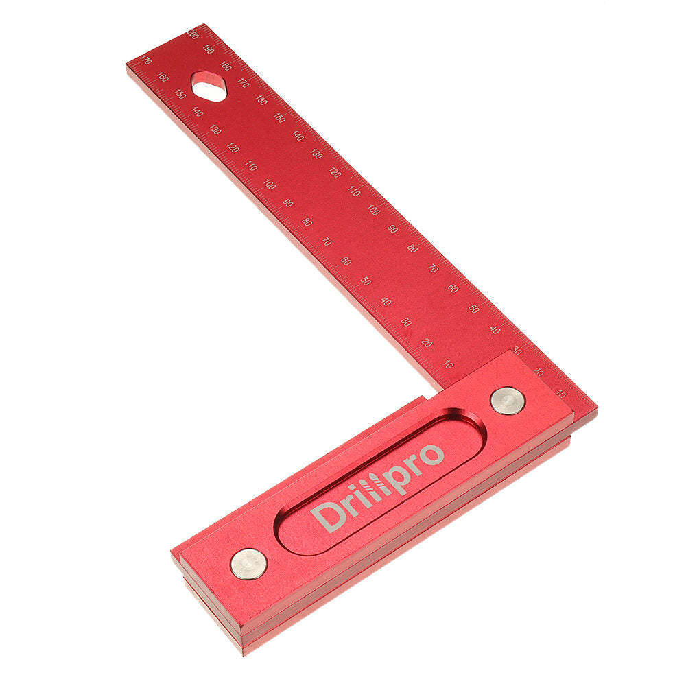 Aluminum Alloy Right Angle Ruler 150/200mm with Laser Engraved Metric Scale - Durable, Precision Tool for Carpentry & Woodworking