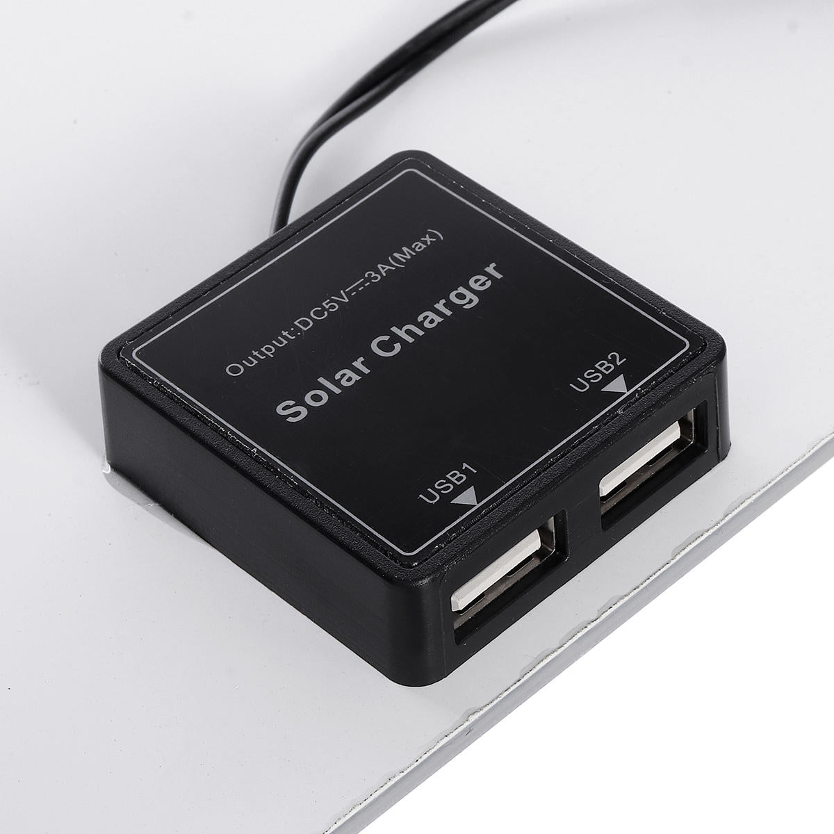 20W Portable Solar Panel Kit DC USB Charging Double USB Port Suction Cups Camping Traveling