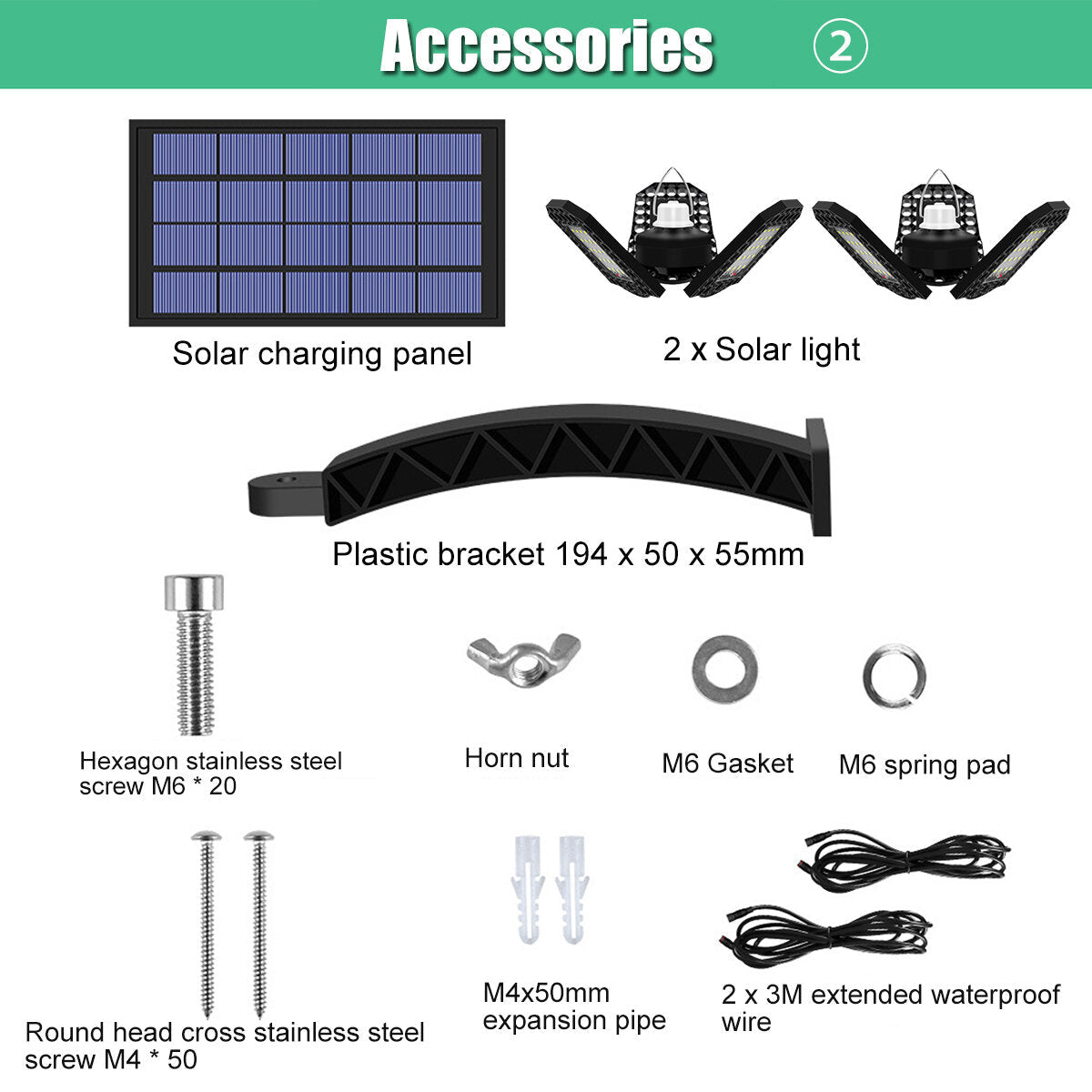 Solar Power Garage Light Deformable Outdoor Indoor Garden Ceiling Shed Shop Lamp