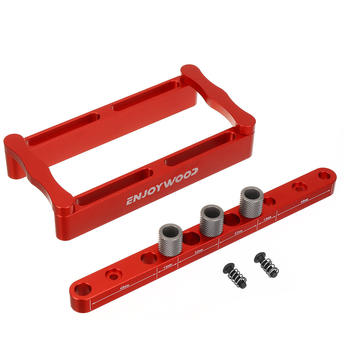 Self-Centering Doweling Jig for Woodworking - Metric & Inch Dowel Punch Locator Drilling Tool