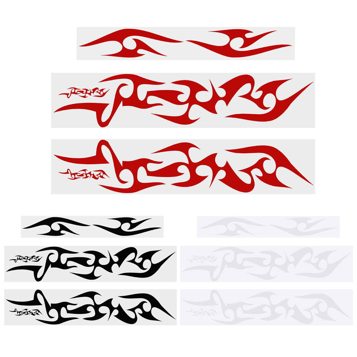 6pcs Universal Decal Stickers Car Body Bumper Hood Flame Graphics Decals PVC