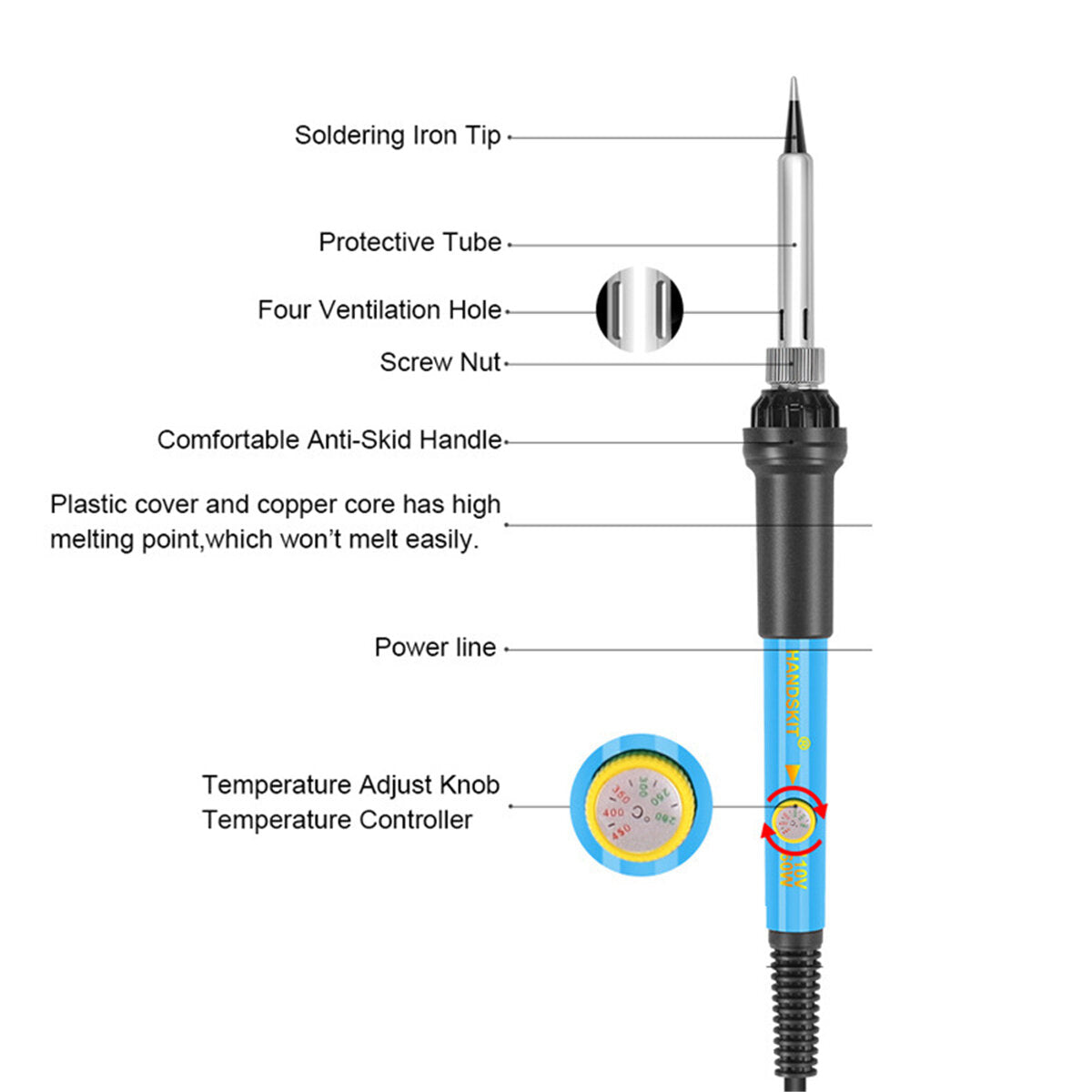 DIY Adjustable Temperature Electric Soldering Iron Welding Kit