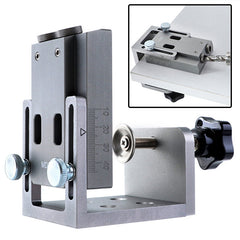 Aluminum Alloy Pocket Hole Jig Kit with 9mm Step Drill Bit Wood Doweling jig Drilling Hole Guide Locator Tools for Carpentry