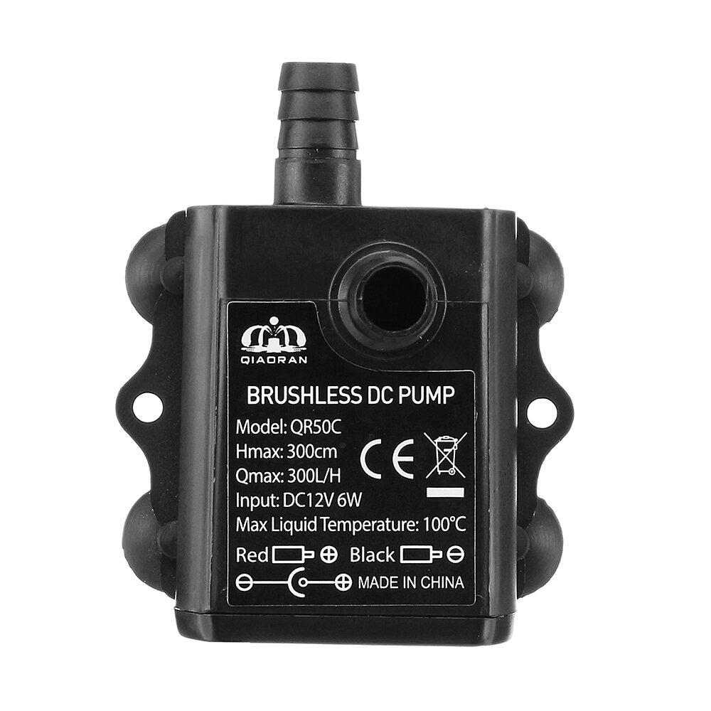 DC 5V 12V 6W Water Pump USB Female Plug Ultra-quiet Mini Brushless DC Water Pump