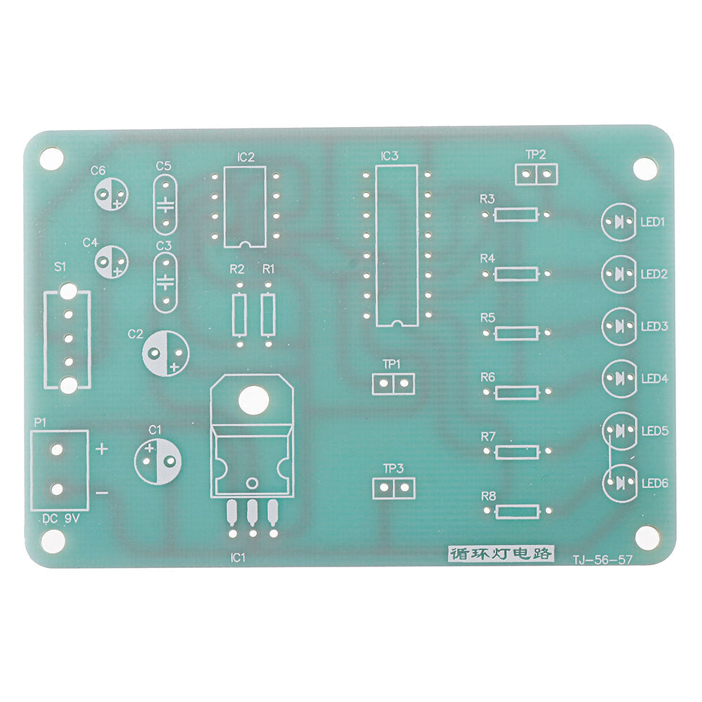 LED Adjustable Speed Circulating Light Circuit Kit Electronic Training DIY Parts