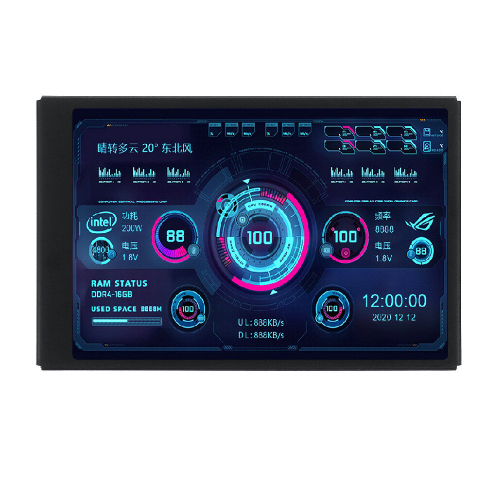 Computer Monitor 3.5 inch Kit IPS TYPE-C Type Secondary Screen CPU GPU RAM HDD Combination Set