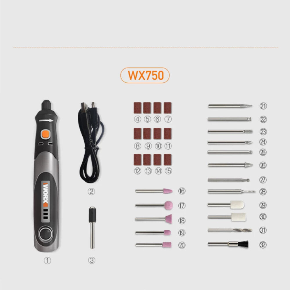 8V Rotary Tool USB Charger Electric Mini Drill Variable Speed Cordless Rotary Tool
