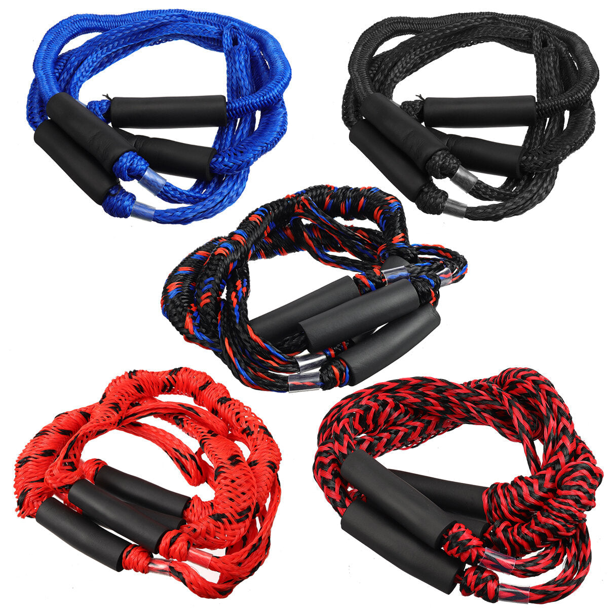 2Pcs 4FT-5.5FT Motorboat Ship Elastic Rope Marine Cable Kayak Rope Ship Dock Elastic Rope Shock-absorbing Buoy Stretch Rope