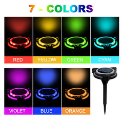 LED Solar Underground Lights Outdoor Waterproof Plastic Garden Decoration Lights Lawn Landscape Lights