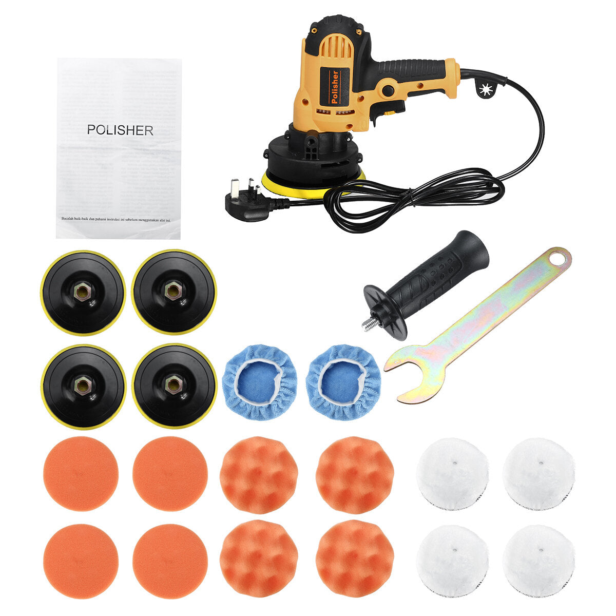 20pcs 5" 700W Car Electric Polisher Polishing Tool Wax Machine Buffer Sander