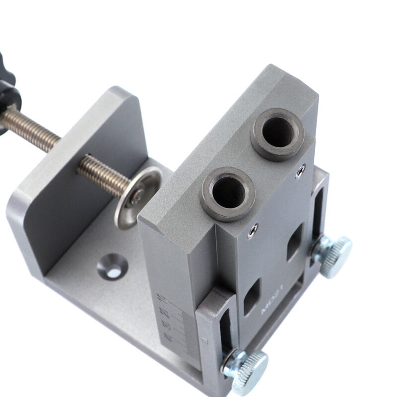 Aluminum Alloy Pocket Hole Jig Kit with 9mm Step Drill Bit for Carpentry and Woodworking DIY Projects
