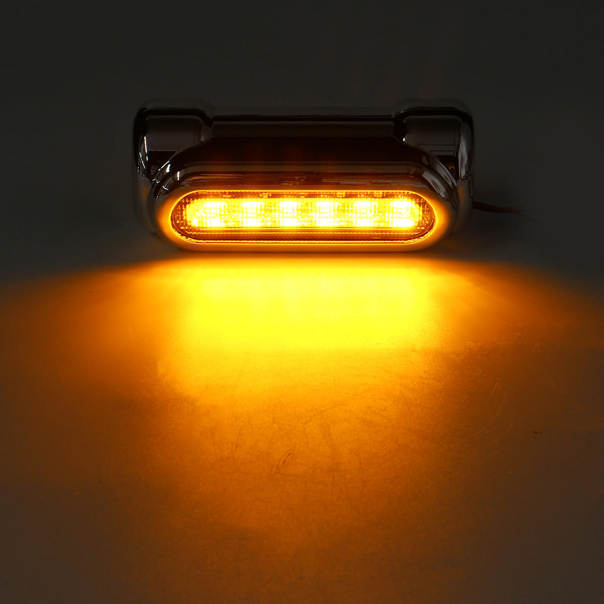 12V 2x Motorcycle LED White Driving DRL Indicator Amber Turn Signal Lights Crash Bar Lamp