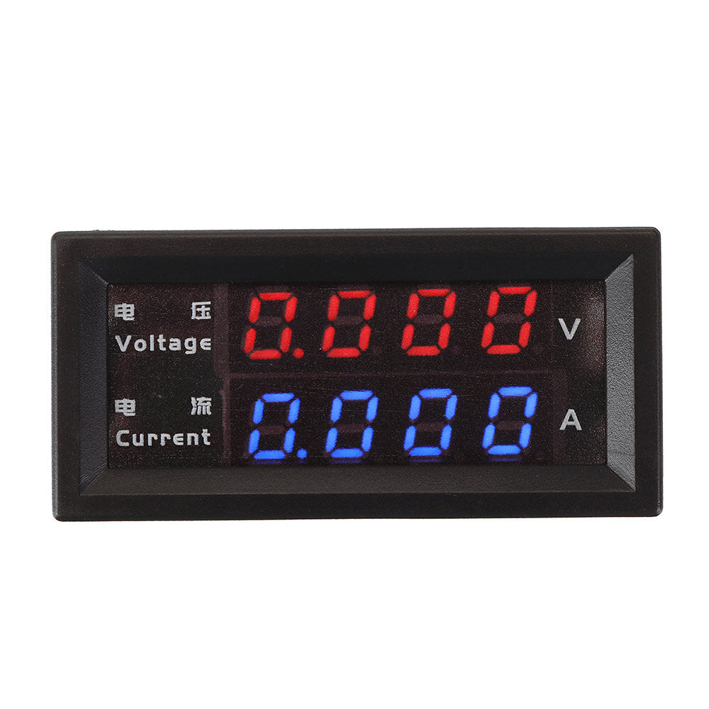 M4430 Mini Digital Voltmeter Ammeter DC 100V / DC 200V 10A Panel Amp Volt Voltage Current Meter Tester with Dual LED Display