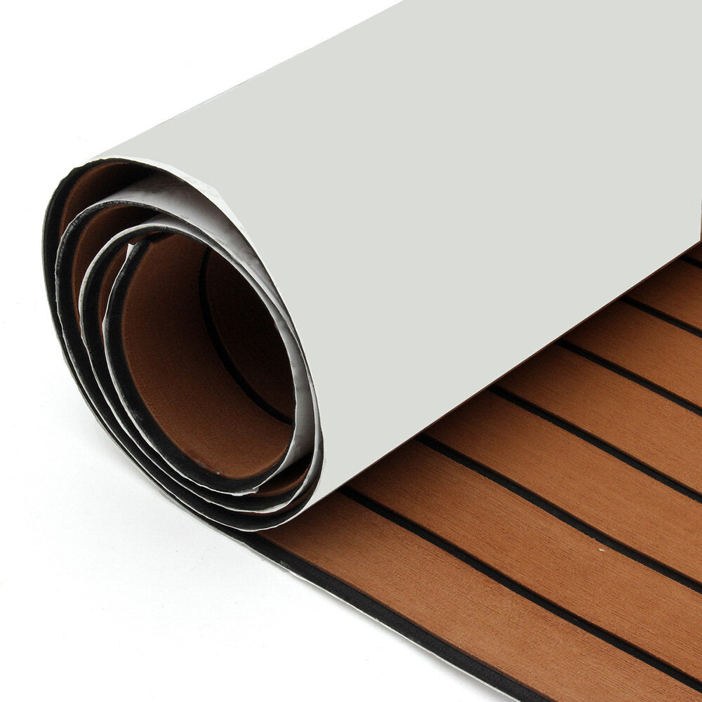 2700x900mm Self Adhesive Marine Boat Synthetic EVA Foam Floor Yacht Teak Deck Sheet Dark Brown