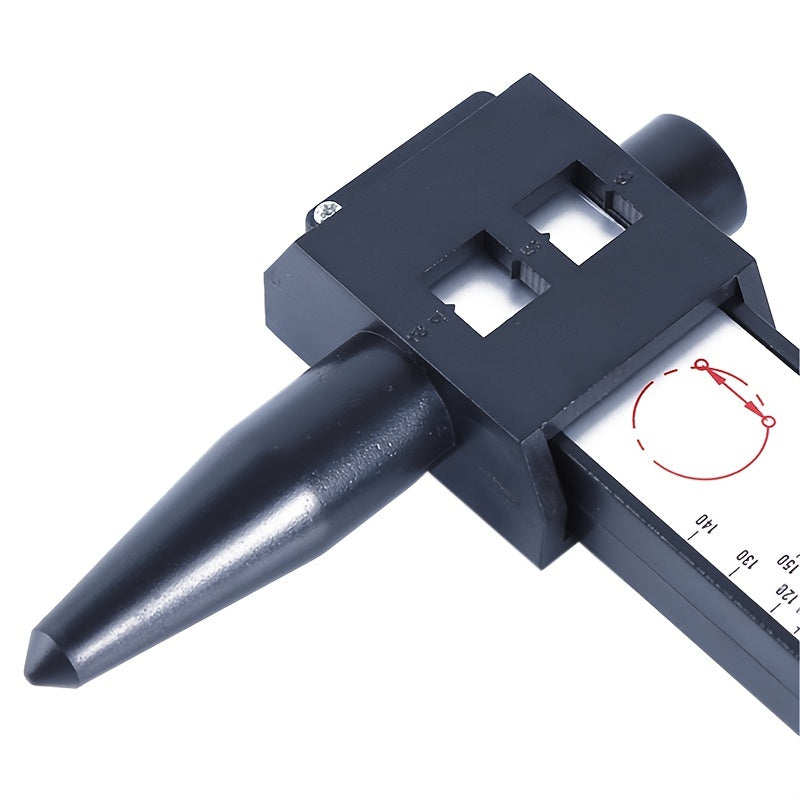 1pc Black Caliper Hub Hole Distance Measurement Tool Ruler Wheel Bolt Gauge