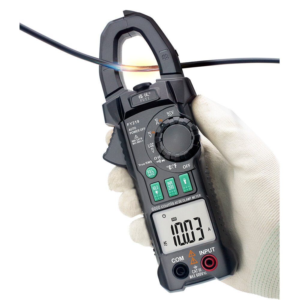 AC/DC True RMS Digital Clamp Meter Portable Multimeter Voltage Current Inrush V.F.C Frequency Conversion