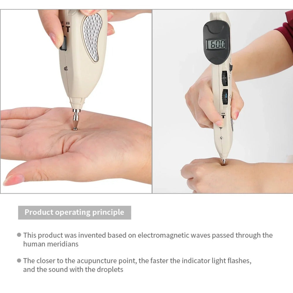 Digital Electronic Acupuncture Pen - Portable, Rechargeable, Adjustable Sensitivity, Audio Tips, Easy to Use, 1pc