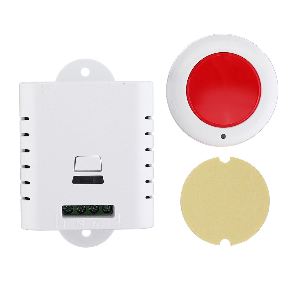 Wide Voltage AC85V-250V Wireless Remote Control Switch + Round Button Transmitter