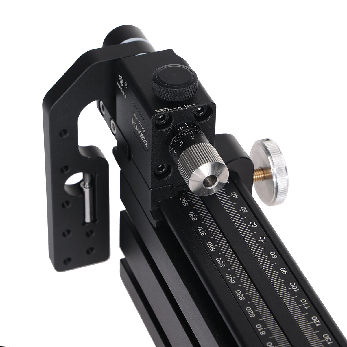 High Precision Miter Gauge Fence, 910mm Adjustable, Dual Scale, Fine Adjustment Knob, Compatible with HD-TB01