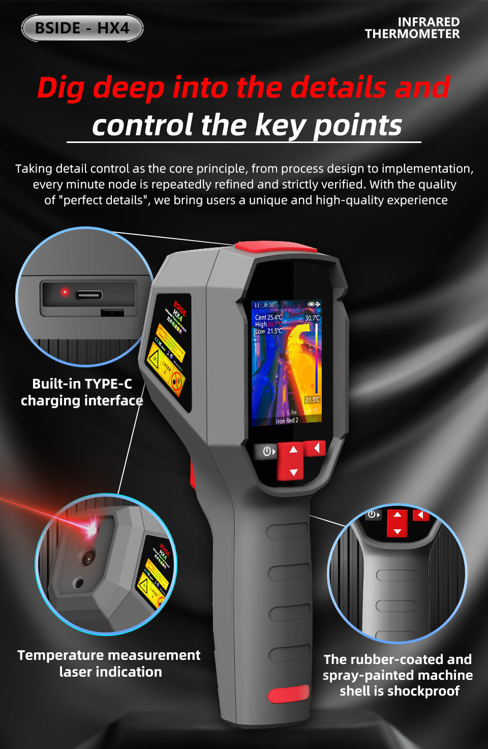 GreenZech Industrial 320-H | 240x320 HD Thermal Imaging Camera | 25Hz Professional Handheld Infrared Imager