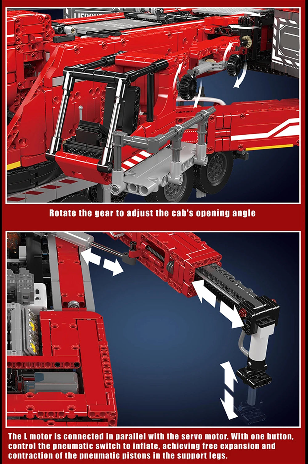 Technical Truck Building Block Remote Control Liebherred LTM 11200 Crane Model Kids Christmas Car Toys